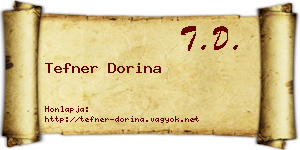 Tefner Dorina névjegykártya